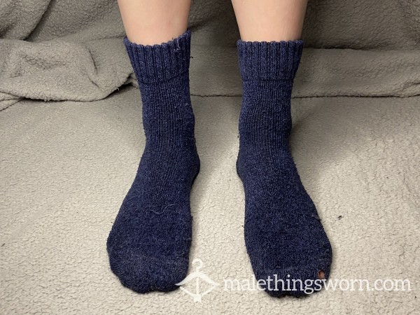 Holey Blue Work Socks