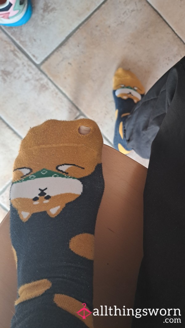 Holey Cute Animal Ankle Socks