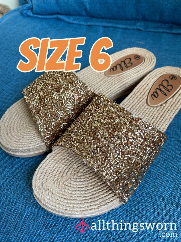 Holiday Flats, Sparkle 1” Heel.