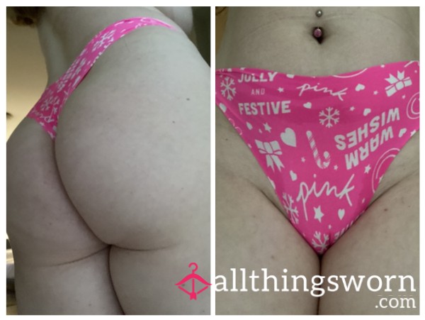 Holiday Hot Pink Thong