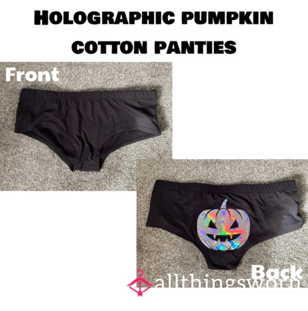 Holographic Pumpkin Cotton Panties👀