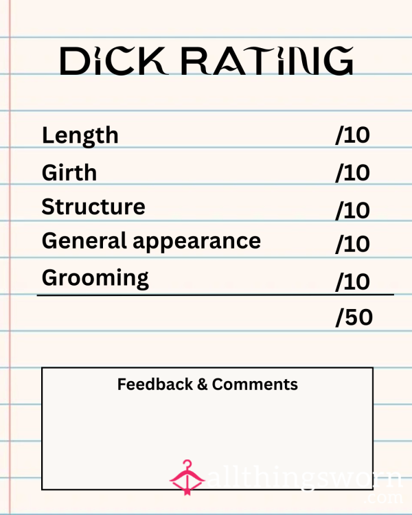 Honest D*ck Rating