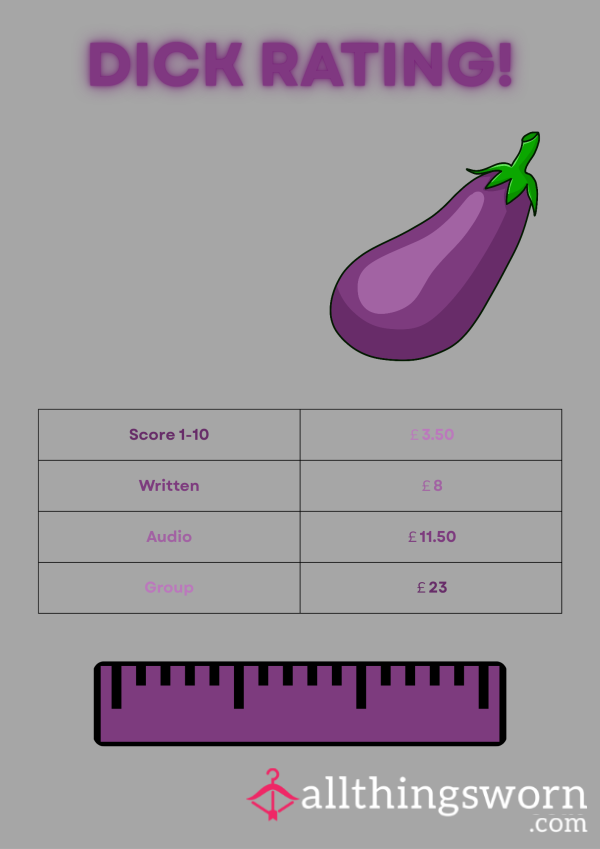 Honest D*ck Rating! 🍆📏