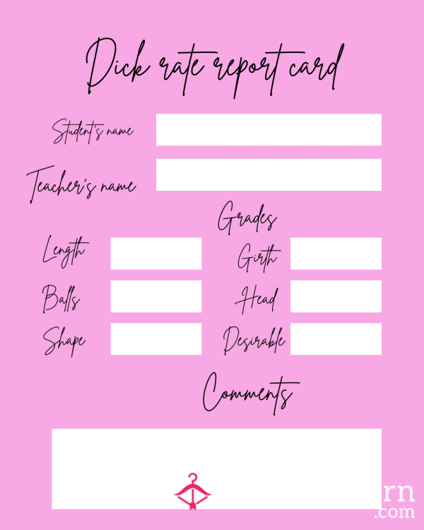 HONEST D*ck Rating Report Card