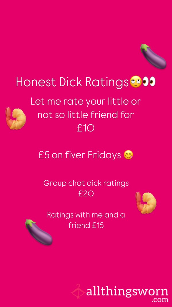 Honest D*ck Ratings 👅