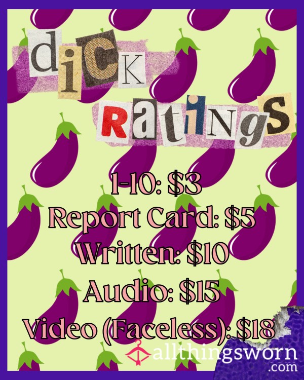 Honest D*ck Ratings🤫