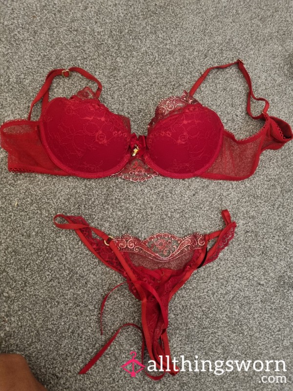 Honey Birdette Crotchless Thong & Bra