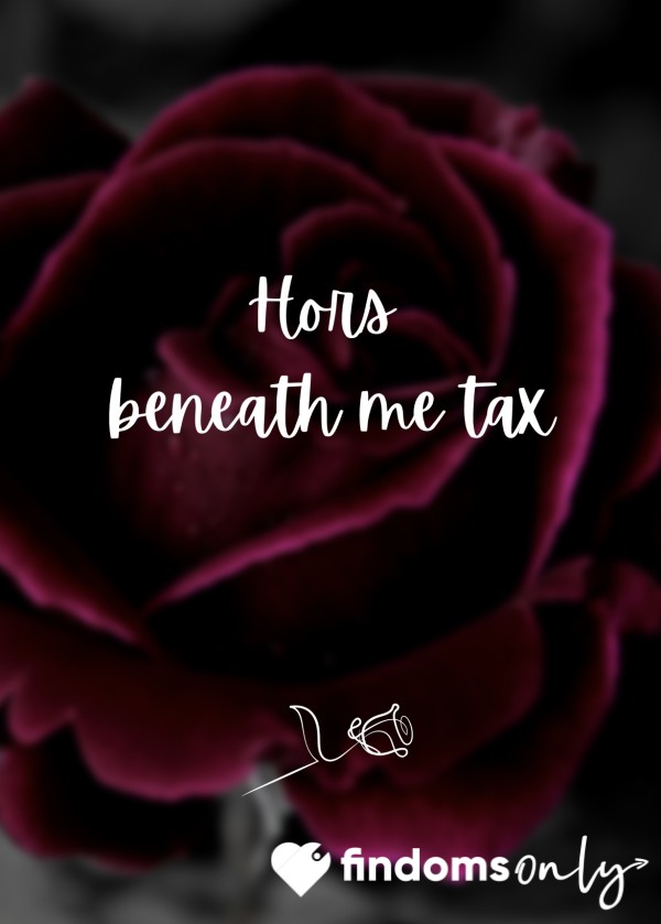 🌹 Hors Beneath Me Tax 🌹