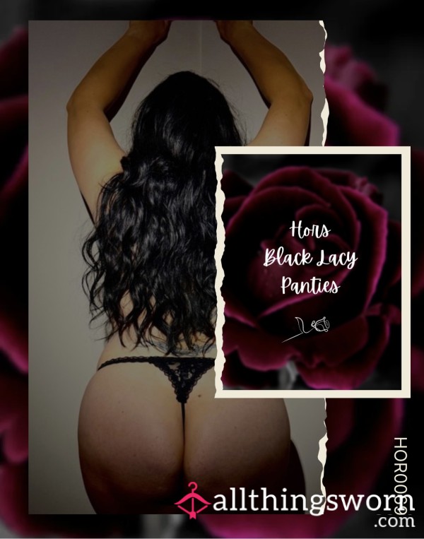 🌹 Hors Black Lacy Thong 🌹