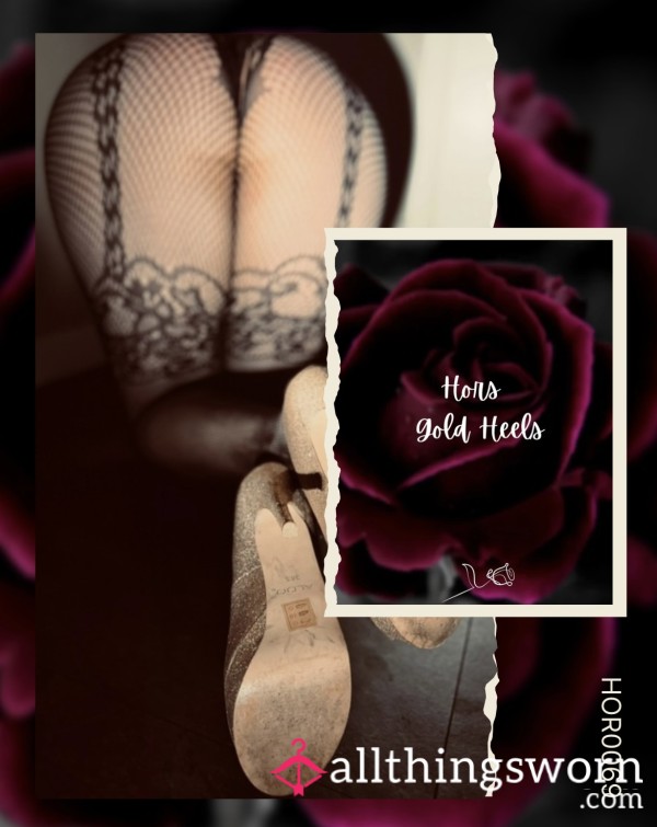 🌹 Hors Gold Heels 🌹