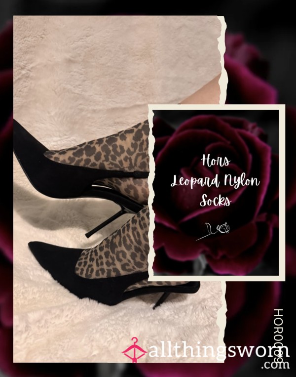 🌹 Hors Leopard Nylon Socks 🌹