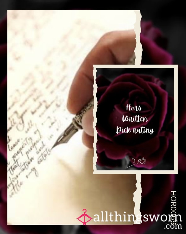 🌹 Hors Written D*ck Rating 🌹