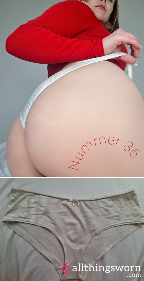 Panties Size 38 White With Cotton Gusset