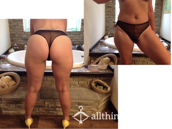 Hot Black Mesh Thong