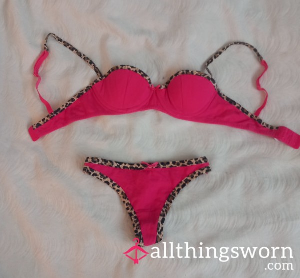 Owned By Katie Cougar For 15 Years, Hot Pink And Animal Print Size 8