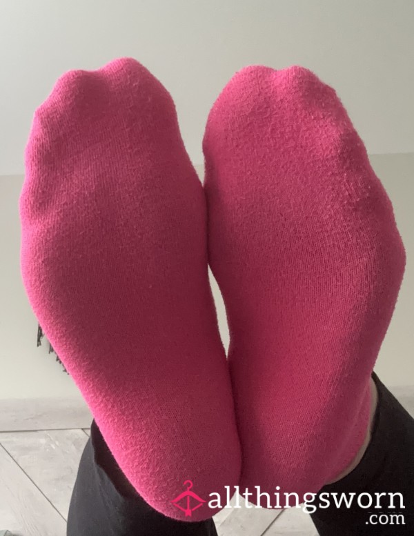 Hot Pink Ankle Socks-Smelly And Sweaty As You Want