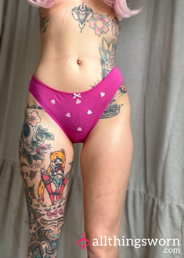 Hot Pink Embroidered Bikini Panty 💗 (48hrs)