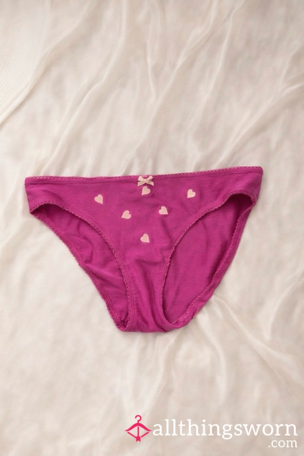 Hot Pink Embroidered Bikini Panty 💗 (48hrs)