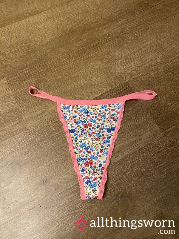 Hot Pink Flor*l Thong