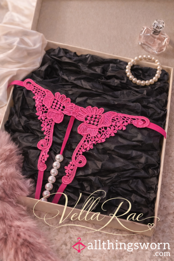Hot Pink Front Pearl Thongs Panties 🔥