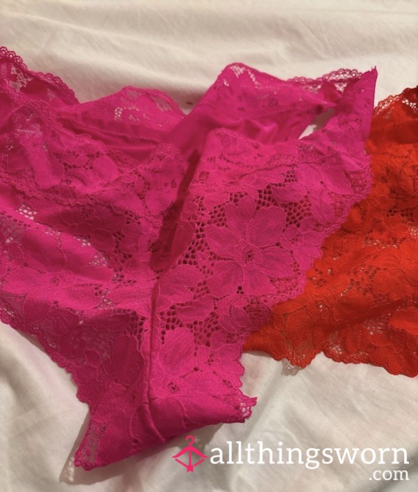 Hot Pink Lace Back
