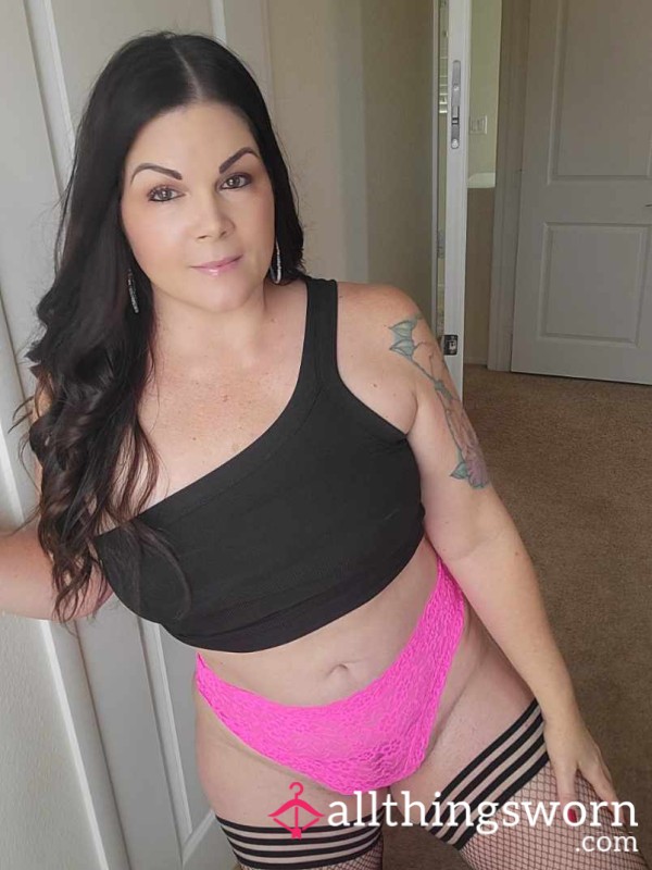 Hot Pink Lace Cheeky