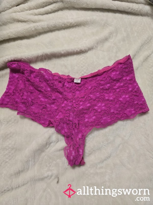 Hot Pink Lace Thong (this Won't Last Long)