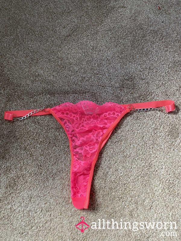 Hot Pink Lace Thongs