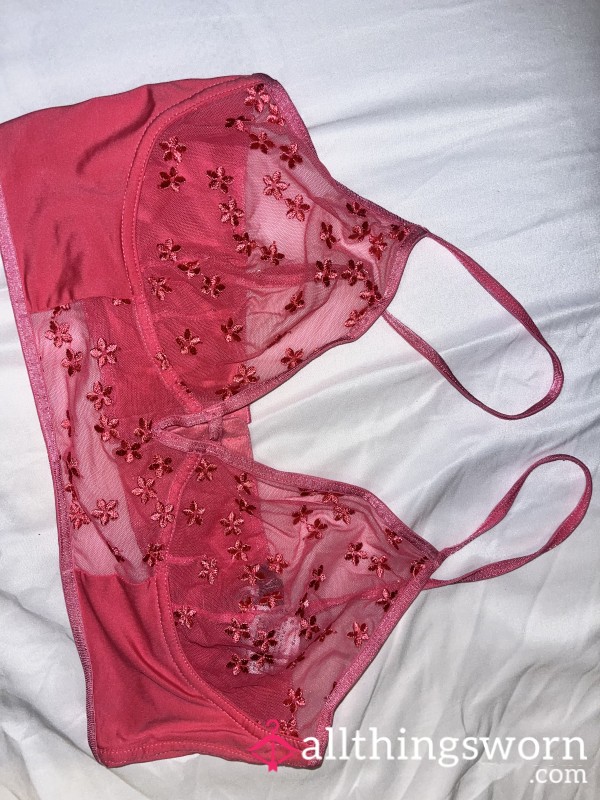 Hot Pink Mesh Brallete