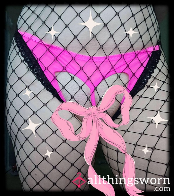 Hot Pink Pu**y Thong 😍