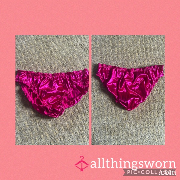 Hot Pink Satin Panties