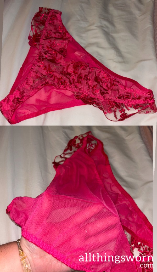 Hot Pink S**y Lace Panties