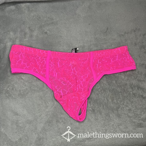 Hot Pink Sheer Brief/Thong