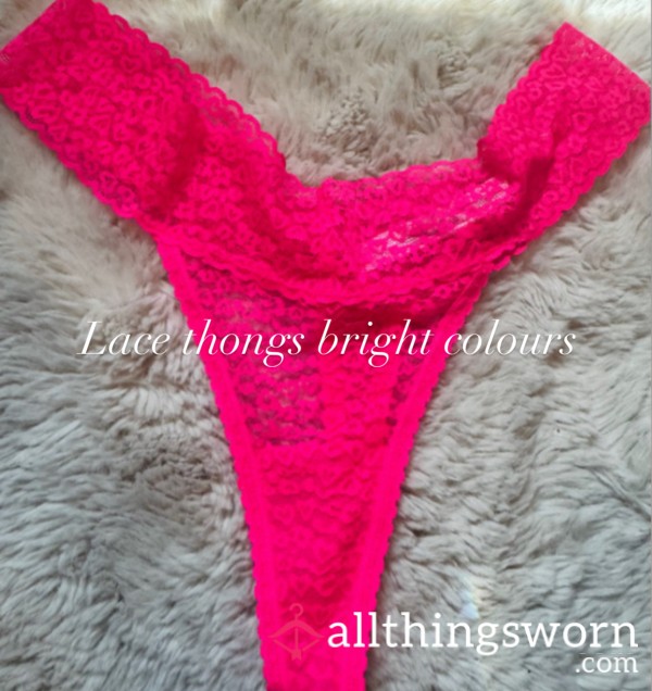 Bright ColouredLace Thongs➡️