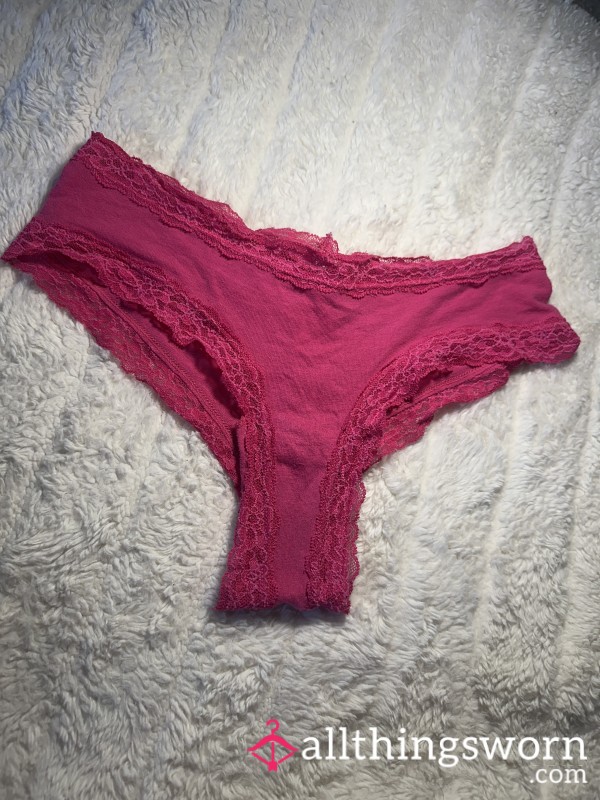 💗 Hot Pink Victorias Secret Cotton + Lace Cheekster Panties 💗 SALE $13