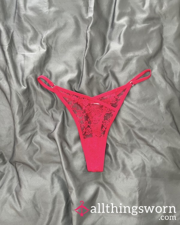 Hot Red Lace G-String