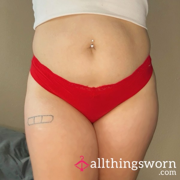 Hot Red Thong || PINK