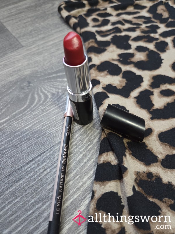 ❤️ Hot S**Y Bundle. TIGHT GIRLY DRESS, RED LIPSTIC AND BLACK EYE LINER