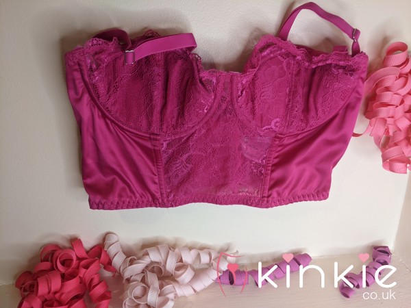 Hot S**y Pink Corset Bra