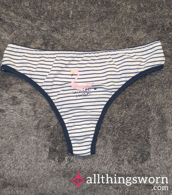 (HS) Flamingo Striped Thongs
