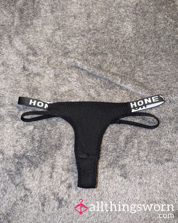 (HS) Honey Black Thongs