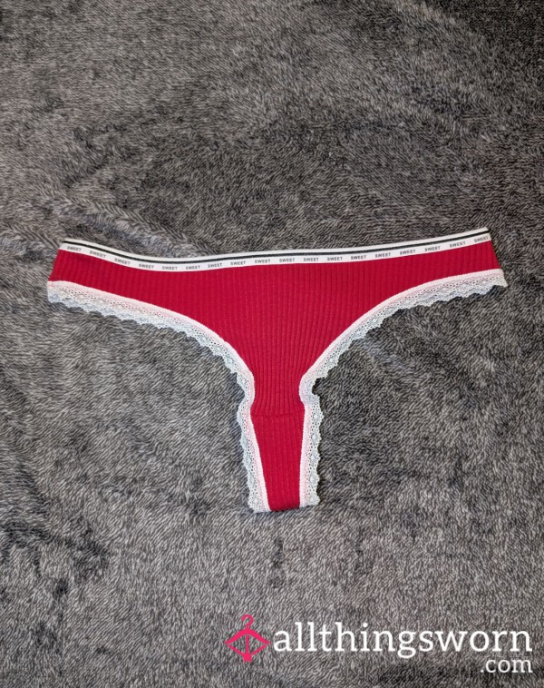 (HS) Red Lace Thongs