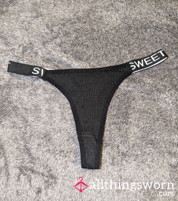 (HS) Sweet Black Thongs