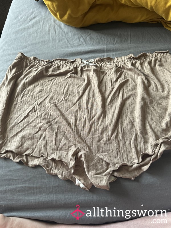 Huge Boy Short Panties 😈 - Beige
