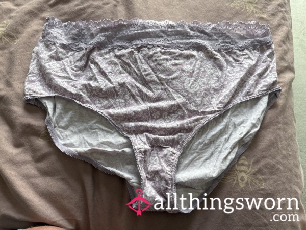 Huge Cotton Knickers With A Lacy Top