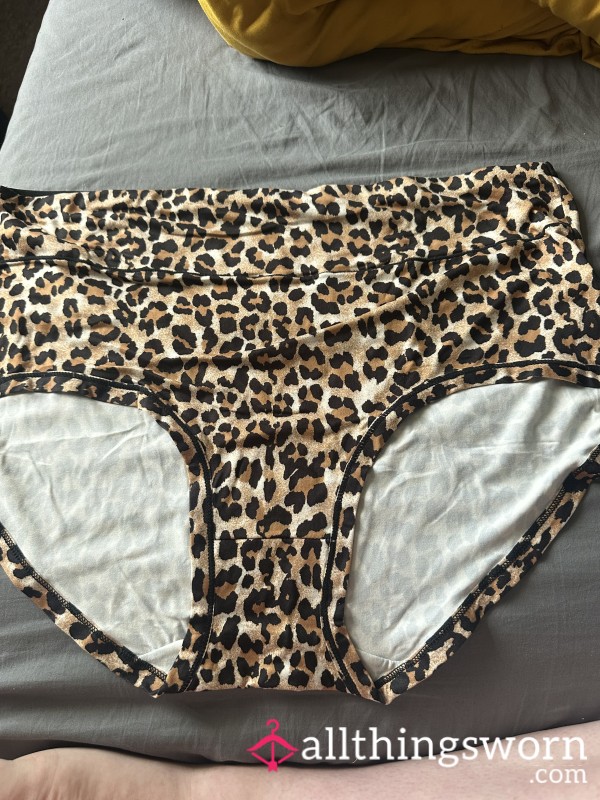 Huge Full Back Panties 😈 - Leopard Print Orange/brown