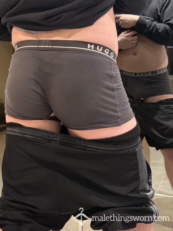 🩲 Hugo Boss Grey Boxer Briefs | 48hrs Wear + Gym | Size M | Sealed & Discreet