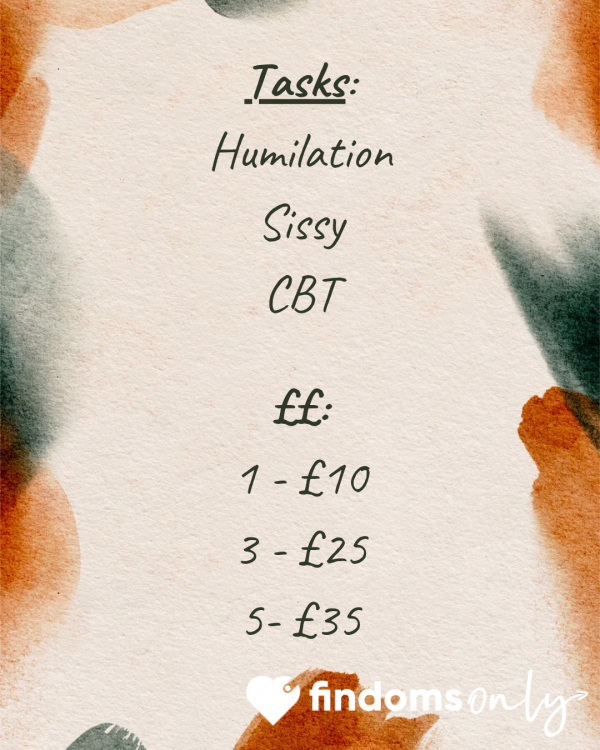 Humilation Tasks