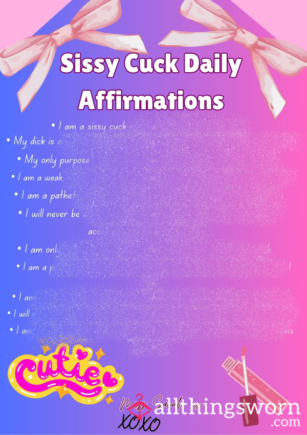 Humiliating Sissy Cuck Affirmations - To Break Your Manhood 😈