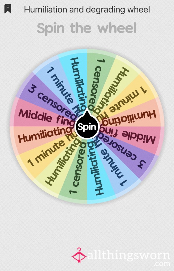 Humiliation And Degrading Wheel